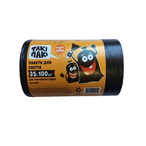 Пакети для сміття Такі Пакі 35л/100шт 8 мкм